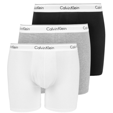 Calvin Klein Bielizna Bokserki Brief Modern Cotton (Bawełna) wielokolorowy czarny/biały/szary Mężczyźni - 3 sztuki