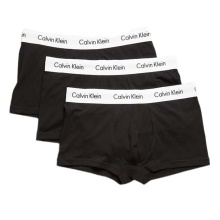 Calvin Klein Bielizna Bokserki Niskie (Bawełna) czarny/biały Mężczyźni - 3 sztuki