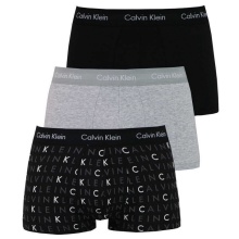 Calvin Klein Bielizna Bokserki Niskie (Bawełna) wielokolorowy szary/czarny Mężczyźni - 3 sztuki