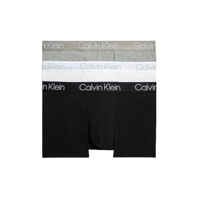 Calvin Klein Bielizna Bokserki Trunk Modern Structure (Bawełna) wielokolorowy czarny/biały/szary Mężczyźni - 3 sztuki