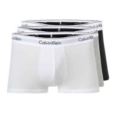 Calvin Klein Bielizna Bokserki Trunk Modern Cotton (Bawełna) wielokolorowy czarny/biały/szary Mężczyźni - 3 sztuki