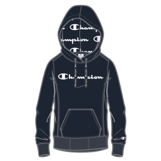 Champion Bluza z kapturem (Hoodie nieocieplany) American Classic Logo granatowy Damski