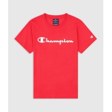 Champion T-shirt rekreacyjne (bawełna) Crew z logo 2023 czerwony chłopcy