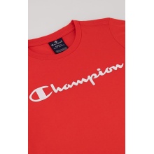 Champion T-shirt rekreacyjne (bawełna) Crew z logo 2023 czerwony chłopcy