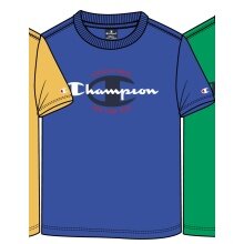 Champion T-shirt rekreacyjne (bawełna) Crew Graphic Print 2023 niebieski dla chłopców