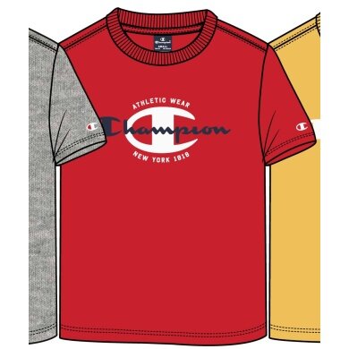 Champion T-shirt rekreacyjne (bawełna) Crew Graphic Print 2023 czerwony chłopcy