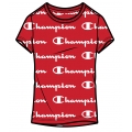 Champion Koszulka Freizeit-Tshirt (Bawełna) Graphic Print czerwona Dziewczęca