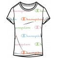 Champion T-shirt na co dzień (Bawełna) Grafika Print biały Dziewczynka