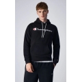 Champion Bluza z kapturem (Fleece-Hoodie) Duży nadruk logo czarny Mężczyźni