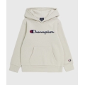 Champion Bluza z kapturem (Fleece-Hoodie) Duży nadruk logo wełnobiałe dla chłopców