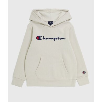 Champion Bluza z kapturem (Fleece-Hoodie) Duży nadruk logo wełnobiałe dla chłopców