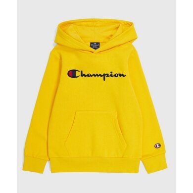 Champion Bluza z kapturem (Fleece-Hoodie) Duży nadruk logo żółty Chłopcy