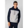 Champion Bluza z kapturem (Hoodie) z polaru bawełnianego w kolorze granatowym/szarym dla mężczyzn