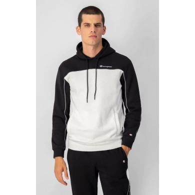 Champion Bluza z kapturem (Hoodie) z polaru bawełnianego w kolorze czarno-białym dla mężczyzn