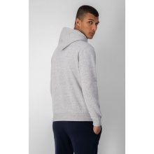 Champion Bluza z kapturem (Hoodie) z bawełnianego frotte z dużym nadrukiem logo jasnoszara męska