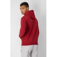 Champion Bluza z kapturem (Hoodie) z bawełnianego polaru Duży nadruk logo ciemnoczerwony/biały Mężczyźni