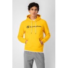 Champion Bluza z kapturem (Hoodie) z bawełnianego frotte z dużym nadrukiem logo żółta/czarna męska