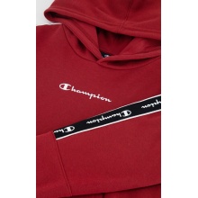 Champion Bluza z kapturem - lekki polar z logotypem czerwony chłopcy