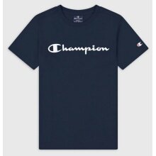 Champion T-shirt rekreacyjne (bawełna) Crew z logo 2023 granatowy chłopcy