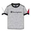 Champion T-shirt rekreacyjne (bawełna) Crew Ringer z logo 2023 jasnoszary chłopcy