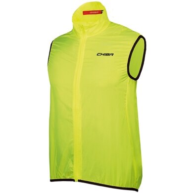 Chiba Kamizelka rowerowa Windblocker Safety (ekstremalnie lekka - 50 gramów) neonowy żółty mężczyźni