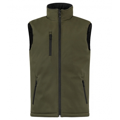 Clique Softshellowa kamizelka Padded Vest (czysta, pikowana kamizelka softshellowa) khaki/zielona męska