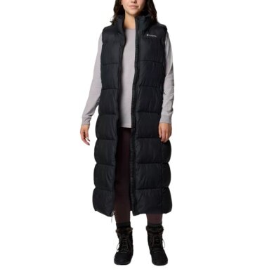 Columbia Zimowa Kamizelka Puffect Long Vest (Izolacja Thermarator, Omni-Shield) czarna Damska