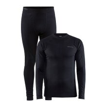 Craft Zestaw bielizny funkcjonalnej Core Warm Baselayer (koszulka z długim rękawem + długie spodnie) czarny męski