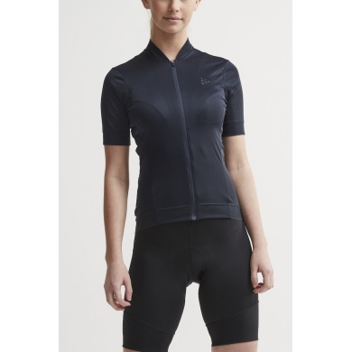 Craft Koszulka rowerowa Core Essence Jersey Tight Fit (optymalna swoboda ruchów) granatowa damska