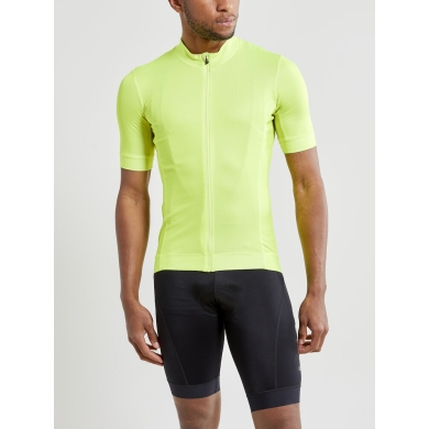 Craft Koszulka rowerowa Core Essence Jersey Tight Fit (optymalna swoboda ruchów) neonowy żółty mężczyźni