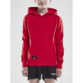 Craft Bluza z kapturem Hoodie Community (sportowy krój) czerwony dziecięcy