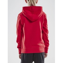 Craft Bluza z kapturem Hoodie Community (sportowy krój) czerwony dziecięcy