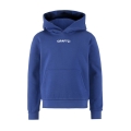 Craft Bluza z kapturem Community 2.0 Logo Hoodie (dopasowanie sportowe) kobaltowy dziecięcy