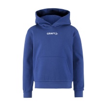 Craft Bluza z kapturem Community 2.0 Logo Hoodie (dopasowanie sportowe) kobaltowy dziecięcy