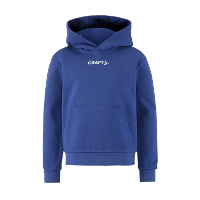 Craft Bluza z kapturem Community 2.0 Logo Hoodie (dopasowanie sportowe) kobaltowy dziecięcy