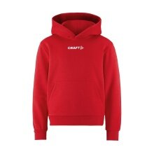 Craft Bluza z kapturem Community 2.0 Logo Hoodie (dopasowanie sportowe) czerwony dziecięcy