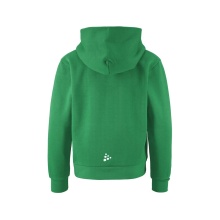 Craft Bluza z kapturem Community 2.0 Logo Hoodie (dopasowanie sportowe) zielona dziecięca