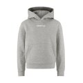 Craft Bluza z kapturem Community 2.0 Logo Hoodie (dopasowanie sportowe) szara dziecięca