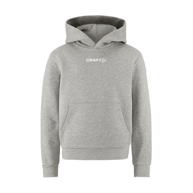 Craft Bluza z kapturem Community 2.0 Logo Hoodie (dopasowanie sportowe) szara dziecięca