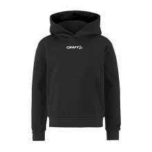 Craft Bluza z kapturem Community 2.0 Logo Hoodie (dopasowanie sportowe) czarna dziecięca