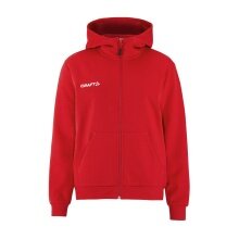 Craft Bluza z kapturem Community 2.0 Logo Full Zip Hoodie (Bawełna/Poliester) czerwona Damska