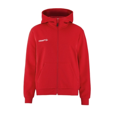 Craft Bluza z kapturem Community 2.0 Logo Full Zip Hoodie (Bawełna/Poliester) czerwona Damska