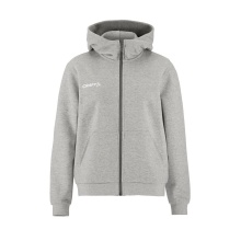 Craft Bluza z kapturem Community 2.0 Logo Full Zip Hoodie (Bawełna/Poliester) jasnoszara Damska