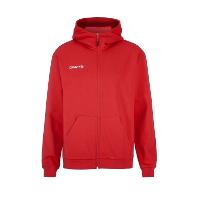 Craft Bluza z kapturem Community 2.0 Logo Full Zip Hoodie (Bawełna/Poliester) czerwony Mężczyźni