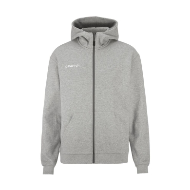 Craft Bluza z kapturem Community 2.0 Logo Full Zip Hoodie (Bawełna/Poliester) szary Mężczyźni