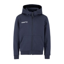 Craft Bluza z kapturem Community 2.0 Logo Full Zip Hoodie (Bawełna/Poliester) granatowa Dzieci