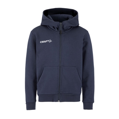 Craft Bluza z kapturem Community 2.0 Logo Full Zip Hoodie (Bawełna/Poliester) granatowa Dzieci