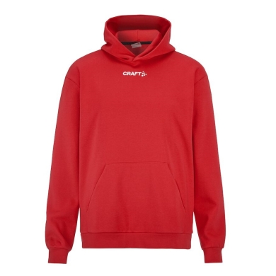 Craft Bluza z kapturem Community 2.0 Logo Hoodie (dopasowanie sportowe) czerwony mężczyźni