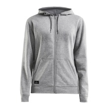 Craft Bluza z kapturem Hoodie Community FZ (Zamek błyskawiczny z przodu, sportowy krój) szary Damski