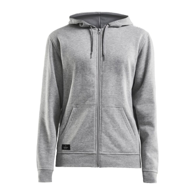 Craft Bluza z kapturem Hoodie Community FZ (Zamek błyskawiczny z przodu, sportowy krój) szary Damski